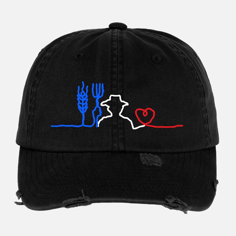 Cœur de Paysan 🇫🇷 Casquette vintage effet usé Flexfit
