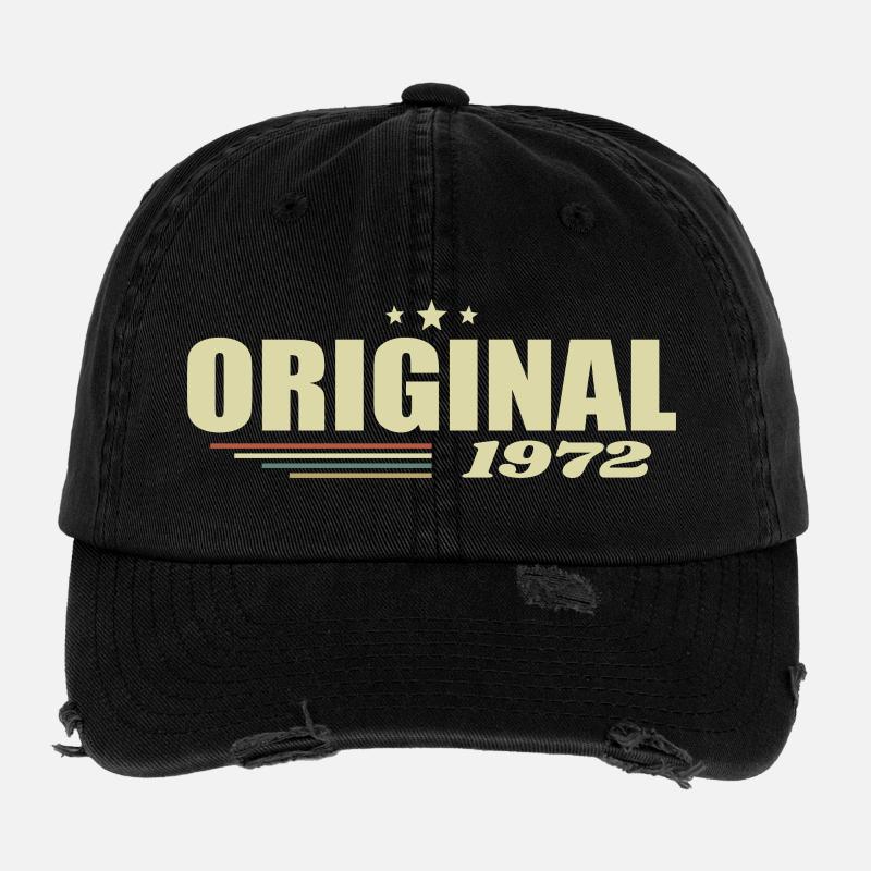 53e anniversaire 53 ans Original 1972 Casquette vintage effet usé Flexfit