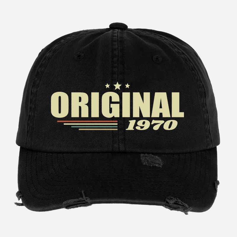 55e anniversaire 55e anniversaire Original 1970 Casquette vintage effet usé Flexfit