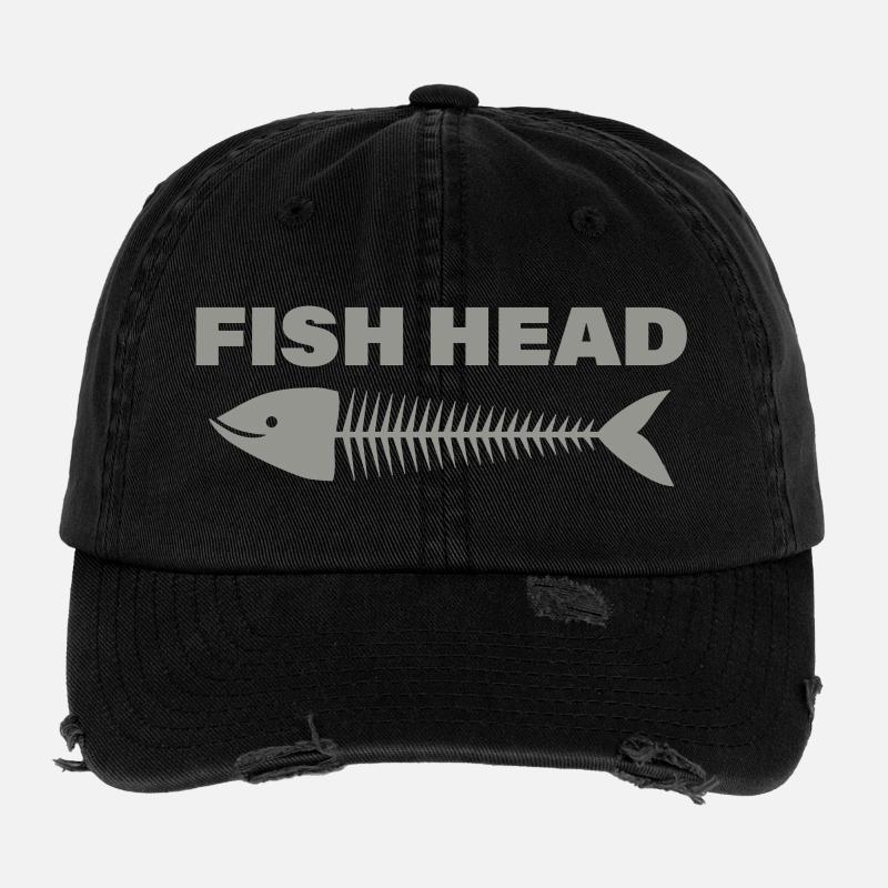 fish head Flexfit Vintage Destroyed Cap