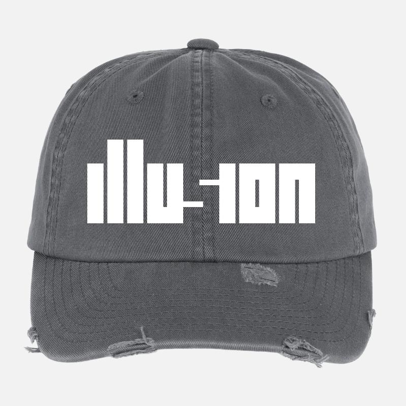 Illusion – Optische Täuschung Kontrastdesign Flexfit Vintage Destroyed Cap