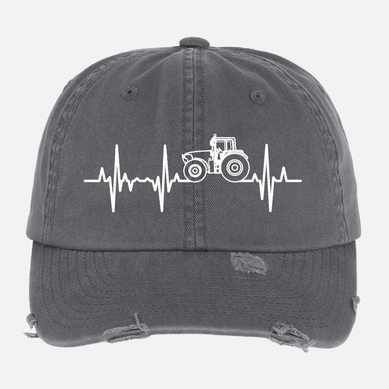 Traktor Herzfrequenz Flexfit Vintage Destroyed Cap