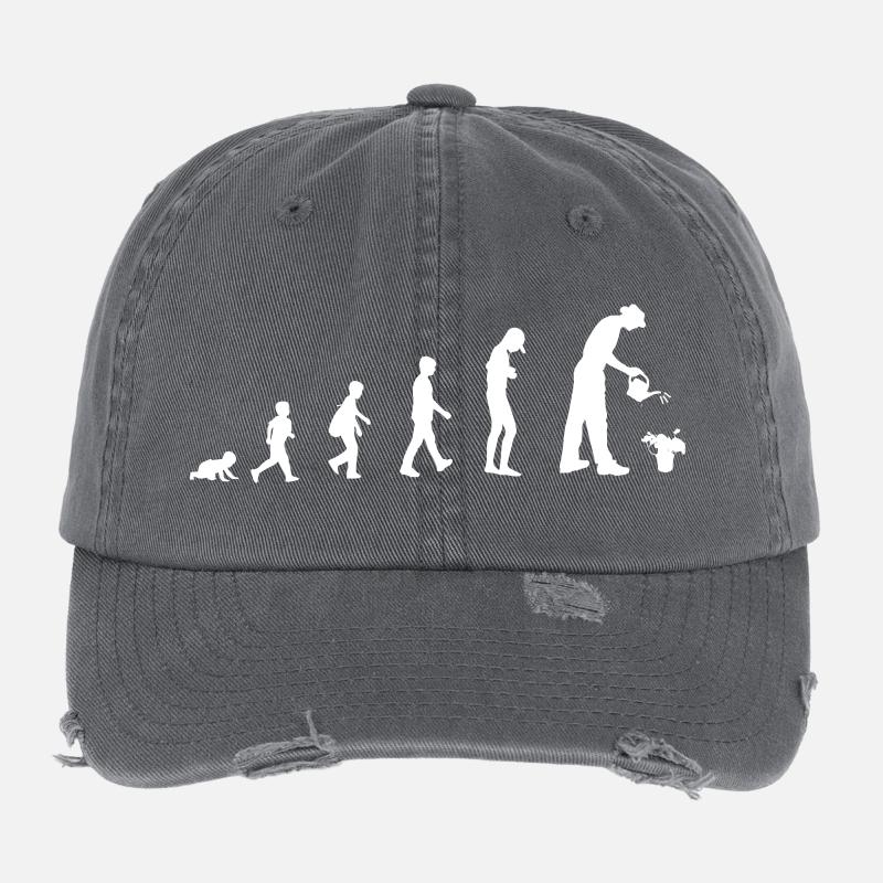 Evolution vom Baby zum Gärtner Flexfit Vintage Destroyed Cap