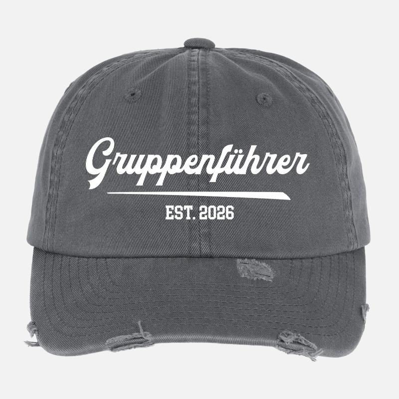 Group Leader Group Leader Team Leader 2026 Flexfit Vintage Destroyed Cap