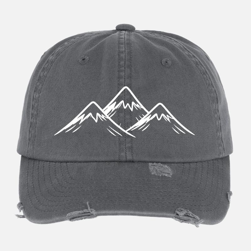 Mountains Alps Flexfit Vintage Destroyed Cap