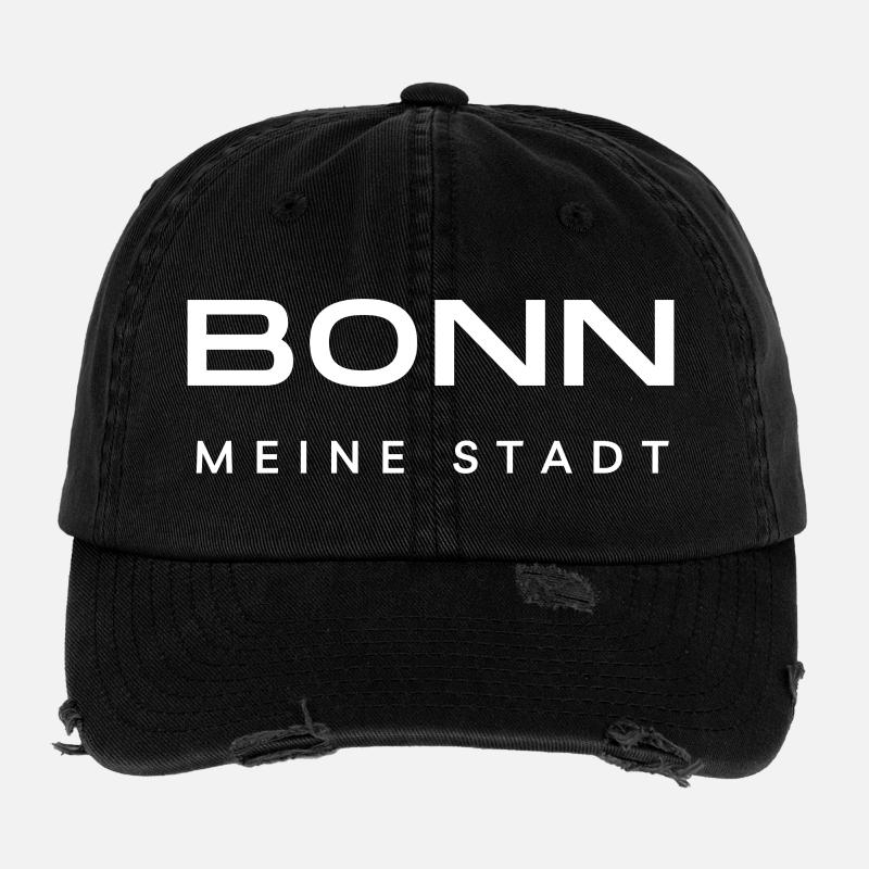 Bonn - Flexfit Vintage Destroyed Cap - black