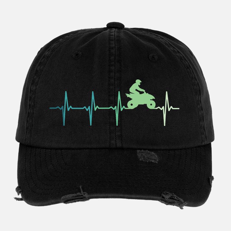 Quad Heartbeat ATV Flexfit Vintage Destroyed Cap