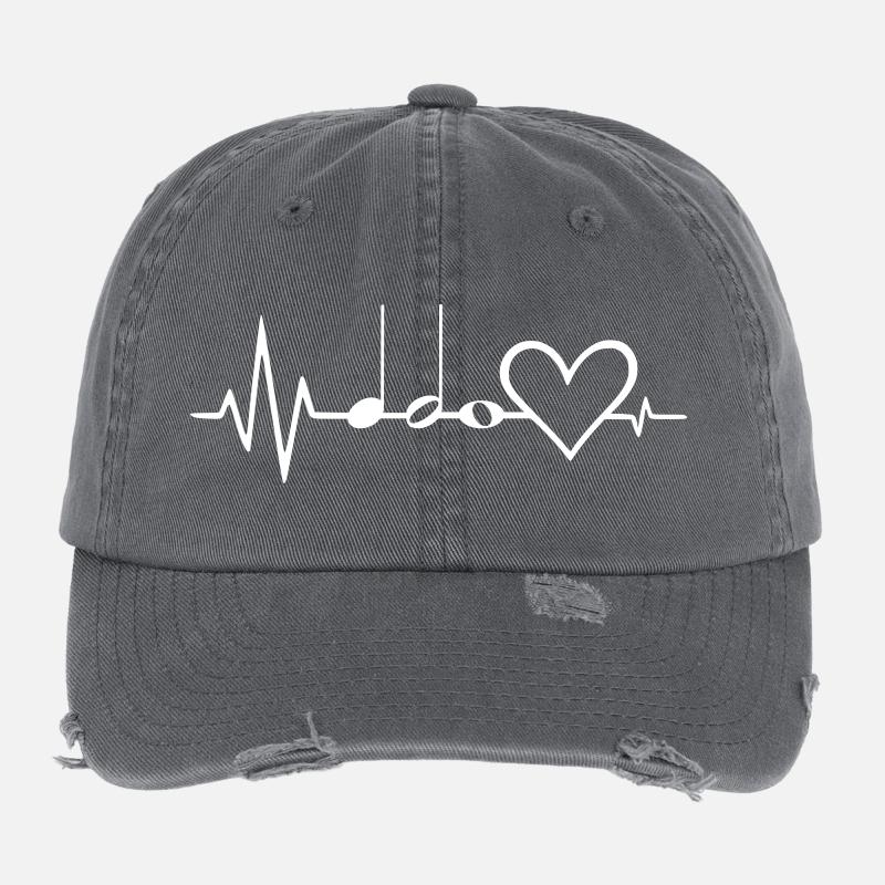 Quarter, Half, Whole – Love Notes with a Heartbeat Flexfit Vintage Destroyed Cap