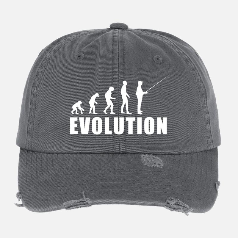 Cadeau de pêcheur EVOLUTION Casquette vintage effet usé Flexfit