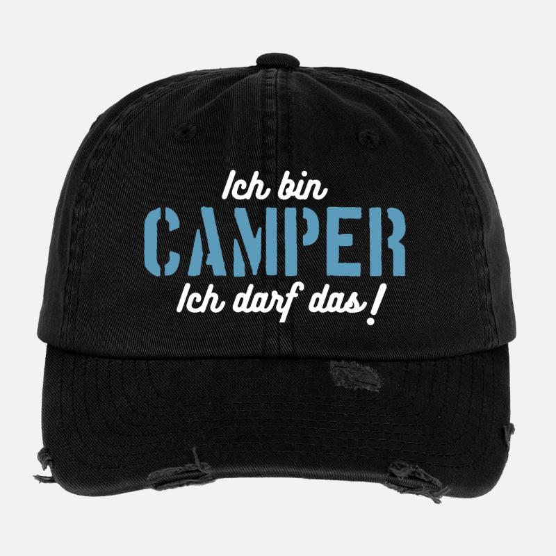 Ich bin Camper, ich darf das! Flexfit Vintage Destroyed Cap