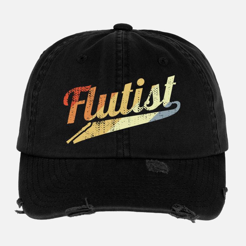 Retro Flutist Flexfit Vintage Destroyed Cap