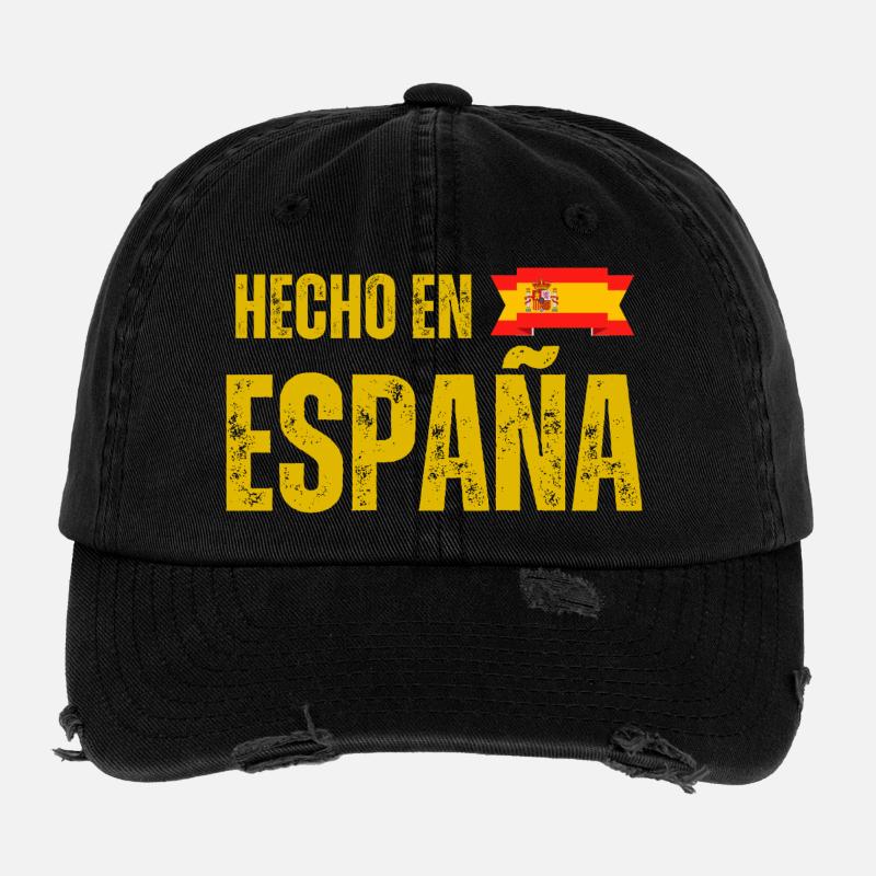 Made in Spain, spanischer Stolz Flexfit Vintage Destroyed Cap