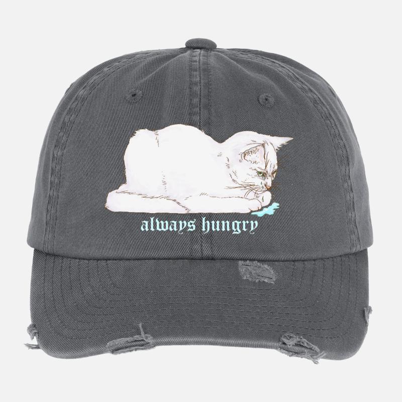 ALWAYS HUNGRY Flexfit Vintage Destroyed Cap