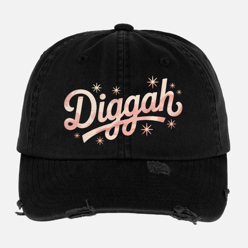 Diggah - Funny Memes Flexfit Vintage Destroyed Cap