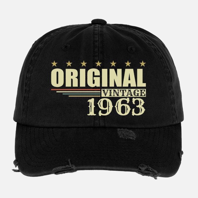 1963 Anniversaire 1963 Casquette vintage effet usé Flexfit