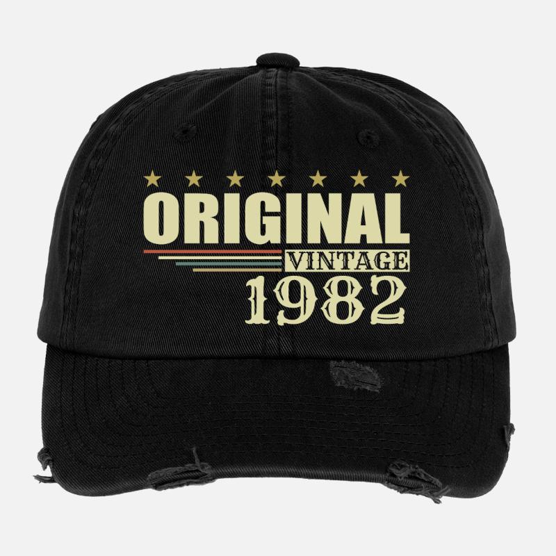1982 Anniversaire 1982 Casquette vintage effet usé Flexfit