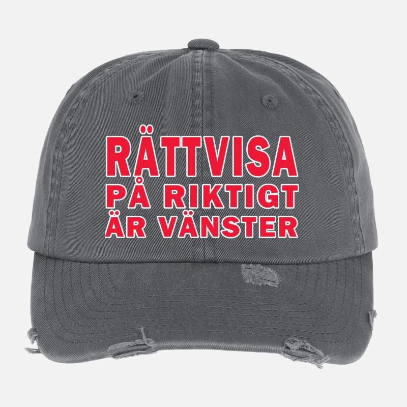 Justice for real is left Flexfit Vintage Destroyed Cap