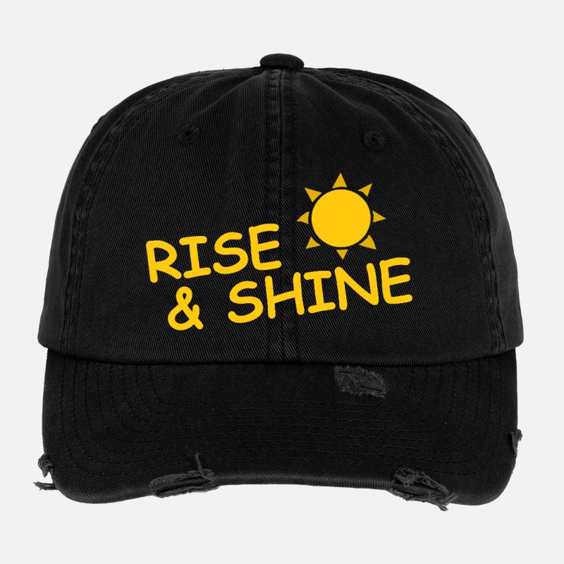 RISE AND SHINE Flexfit Vintage Destroyed Cap