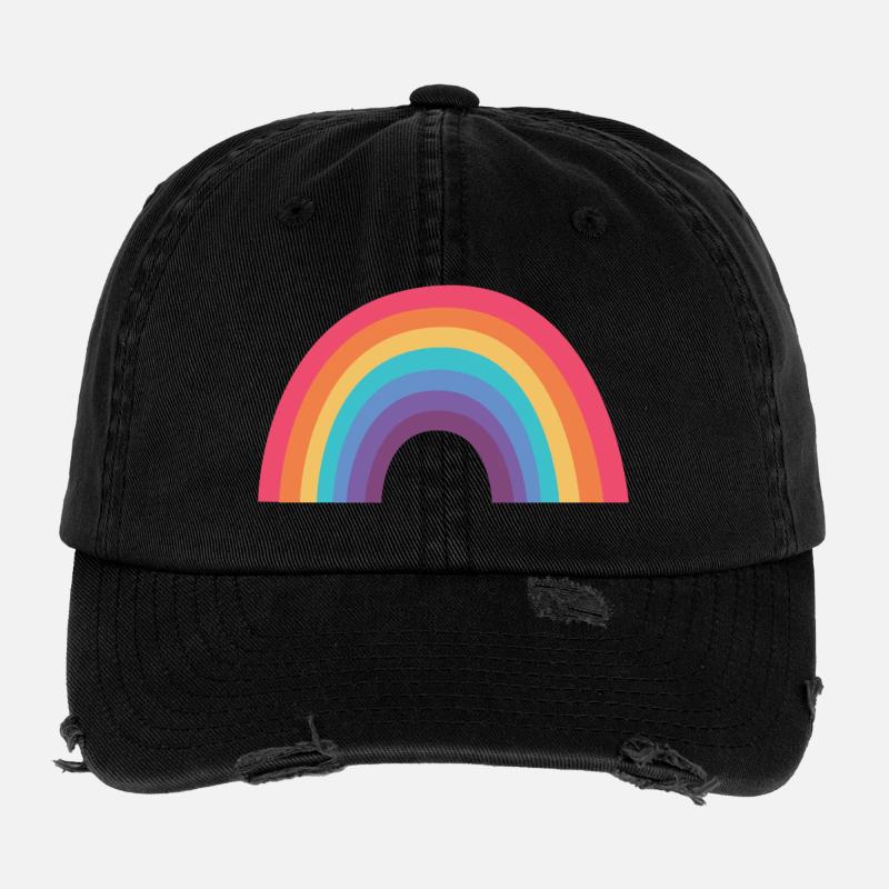 Regenbogenbogen Flexfit Vintage Destroyed Cap