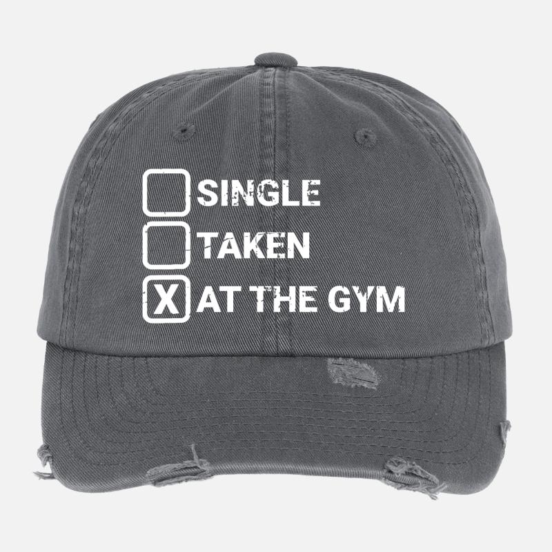 Gym Relationship Status Flexfit Vintage Destroyed Cap