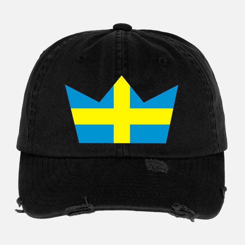 Schwedische Krone Flexfit Vintage Destroyed Cap