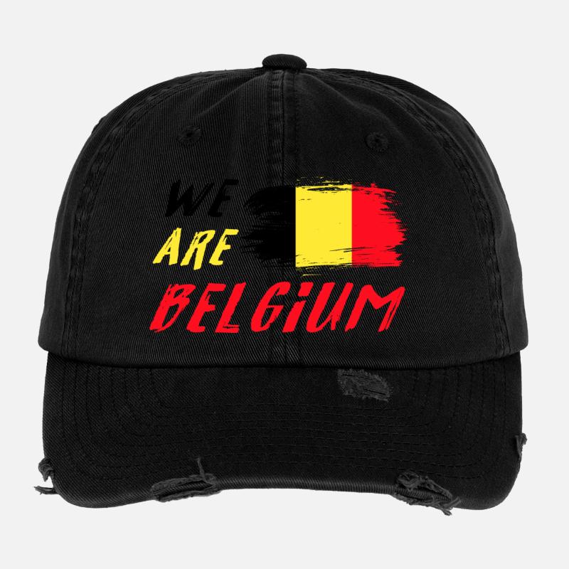 Nous sommes la Belgique Casquette vintage effet usé Flexfit