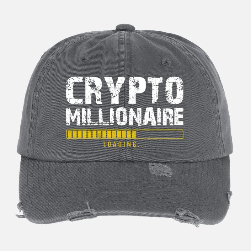 Crypto millionaire Casquette vintage effet usé Flexfit
