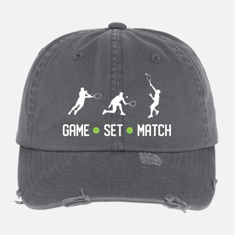 Tennis - Game Set Match Flexfit Vintage Destroyed Cap