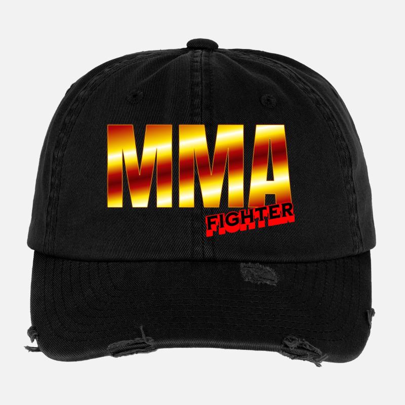 MMA Figher - Design mit coolen Farben. Flexfit Vintage Destroyed Cap