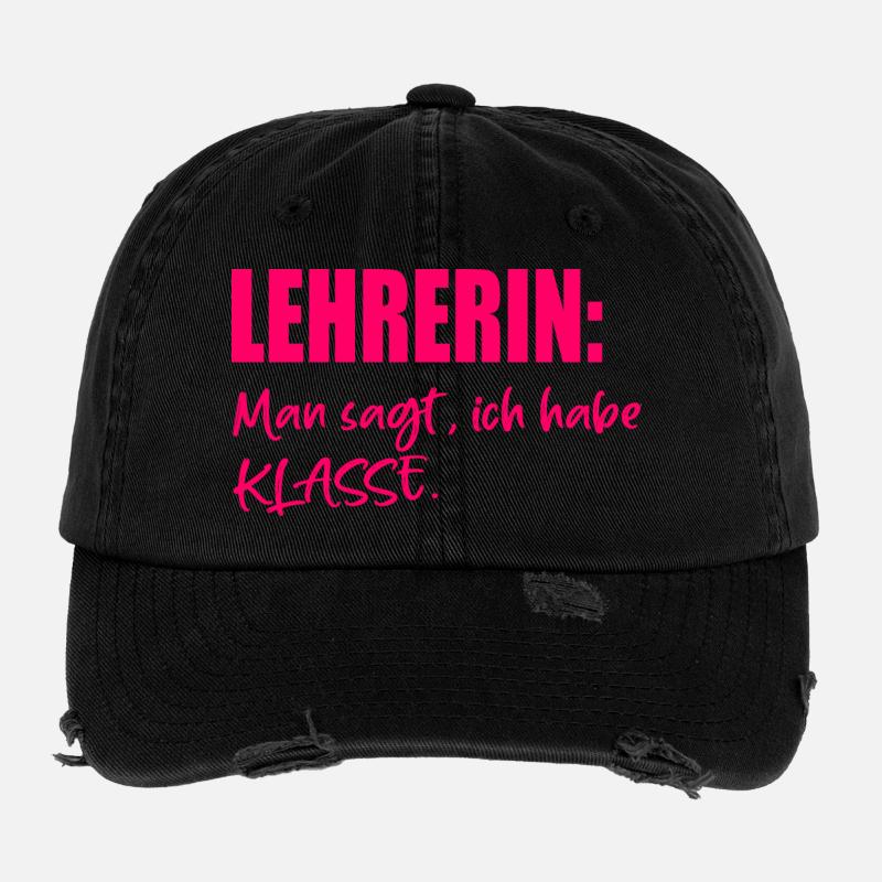 Lehrerin Sprüche KOMPLIMENTE Flexfit Vintage Destroyed Cap