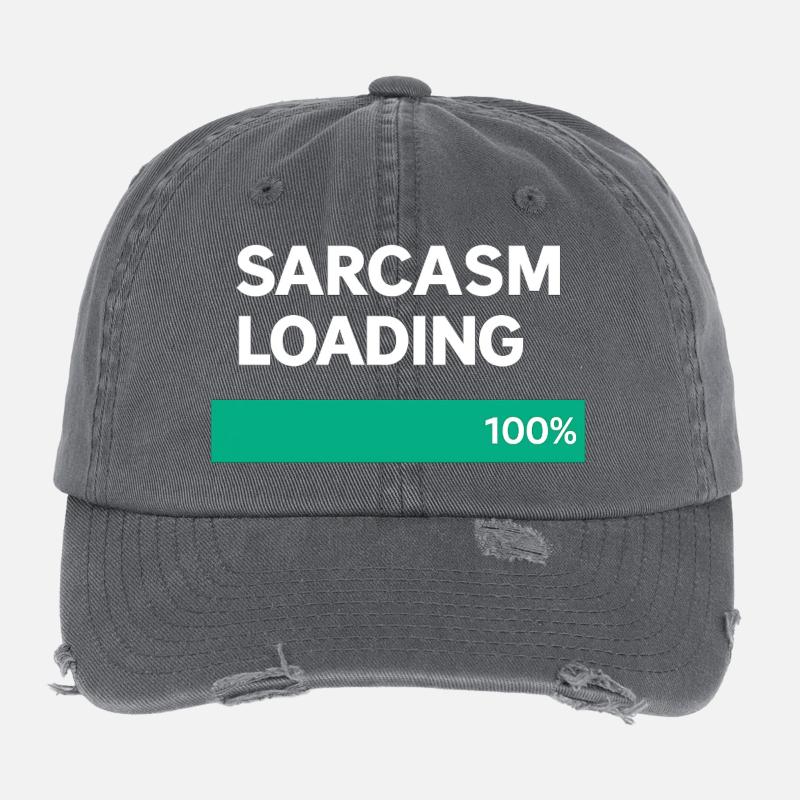 Sarkasmus-Belastungsanzeige Flexfit Vintage Destroyed Cap