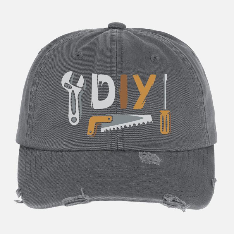 DIY Tool Design for Home Improvement Flexfit Vintage Destroyed Cap