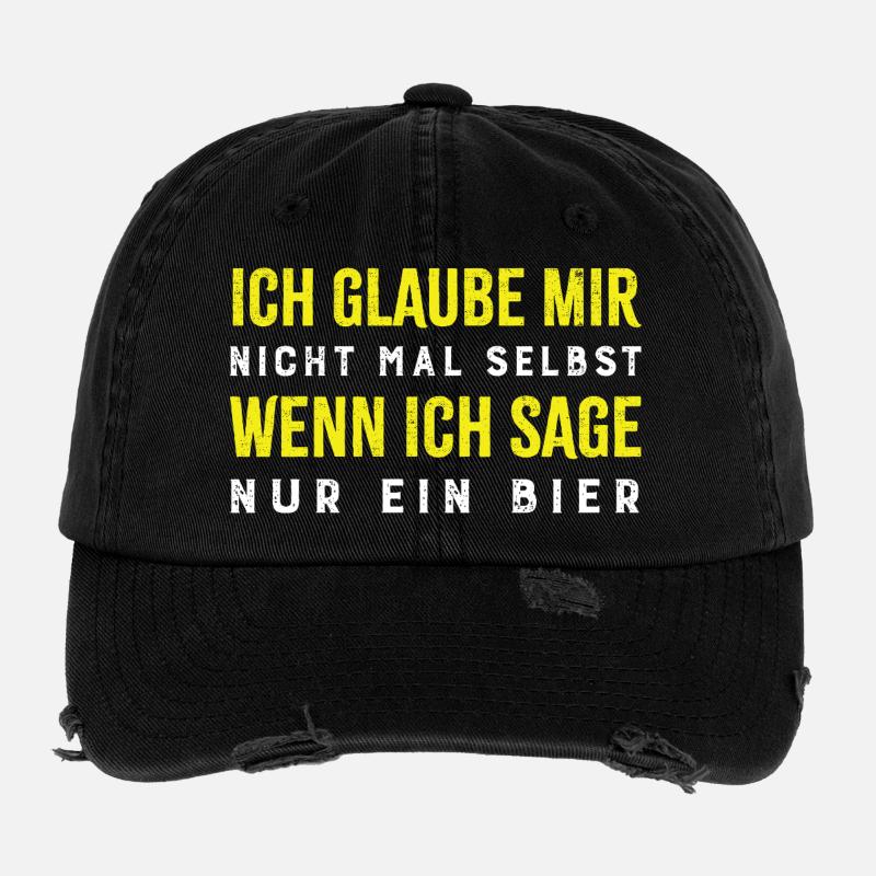 Juste une bière (je ne pense pas) Casquette vintage effet usé Flexfit