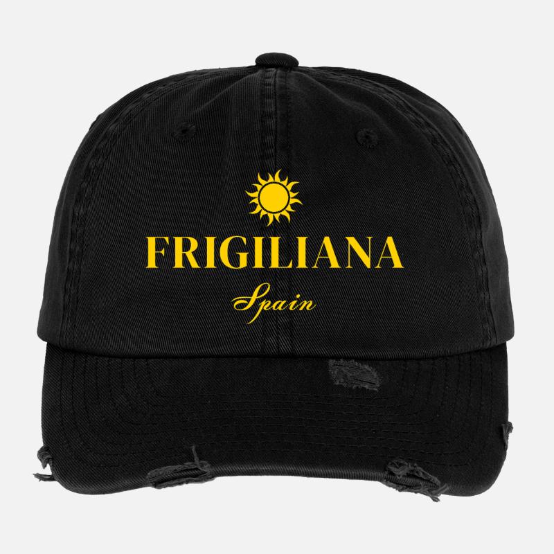 Frigiliana Sun Logo - Flexfit Vintage Destroyed Cap - black