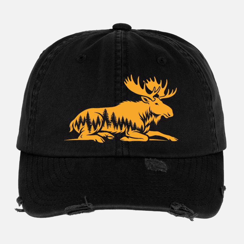 Elk Flexfit Vintage Destroyed Cap