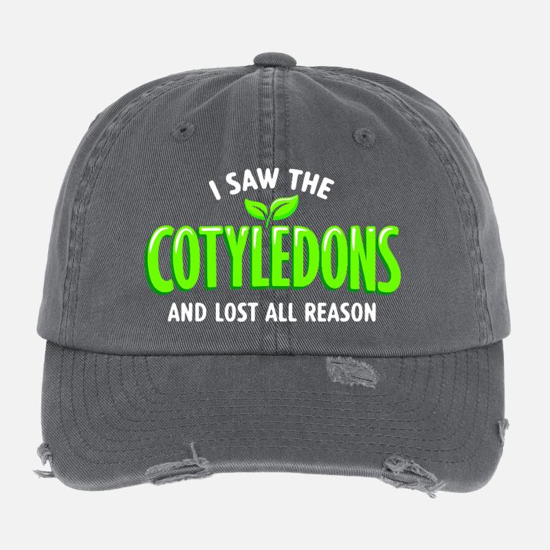 cotyledons seen | Microgreens Humor Flexfit Vintage Destroyed Cap