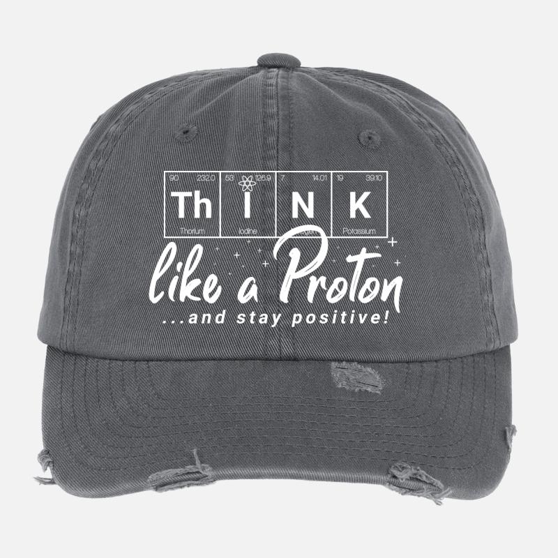 THINK Positive - éléments chimiques Casquette vintage effet usé Flexfit