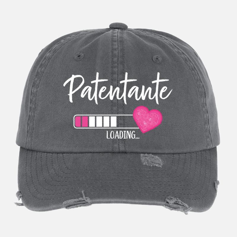 Patentante Loading Herz Patin Patenkind Mädchen Flexfit Vintage Destroyed Cap