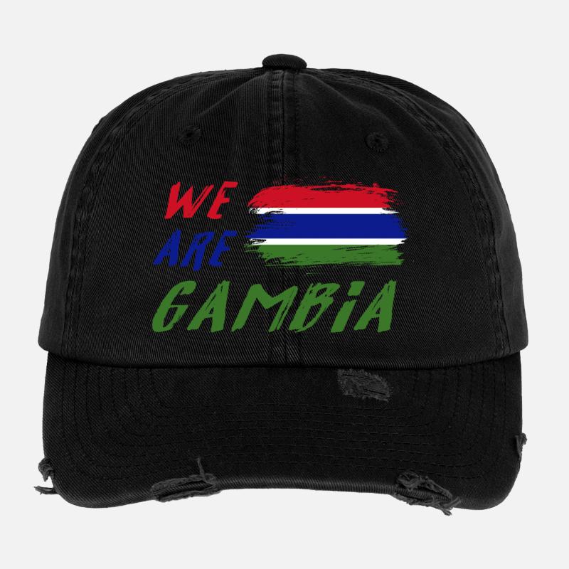 Wir sind Gambia Flexfit Vintage Destroyed Cap