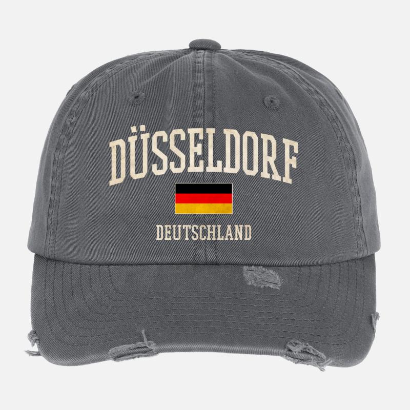 Dusseldorf Flag Vintage Flexfit Vintage Destroyed Cap