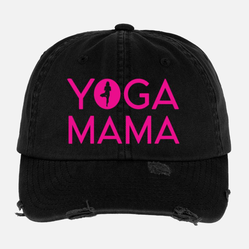 Yoga Mama - Yoga Geschenkidee Flexfit Vintage Destroyed Cap