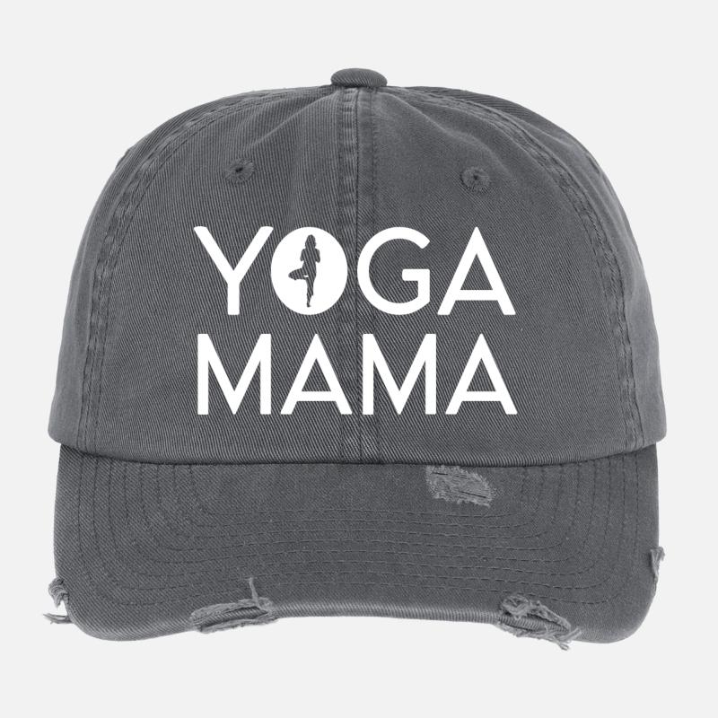 Yoga Mama - Yoga Geschenkidee Flexfit Vintage Destroyed Cap