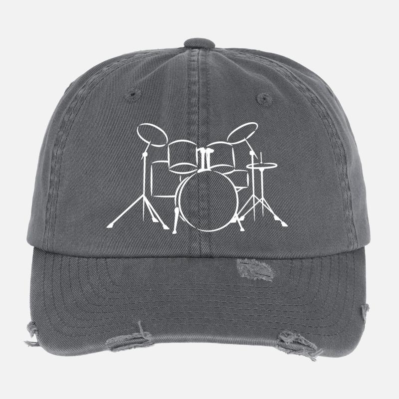 Schlagzeug Flexfit Vintage Destroyed Cap
