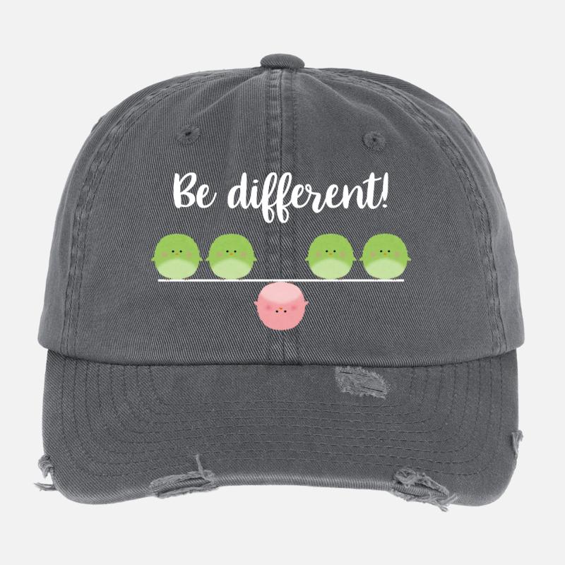 Be different! Sei einfach anders! Flexfit Vintage Destroyed Cap