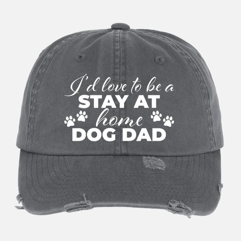 Rester à la maison chien papa Casquette vintage effet usé Flexfit