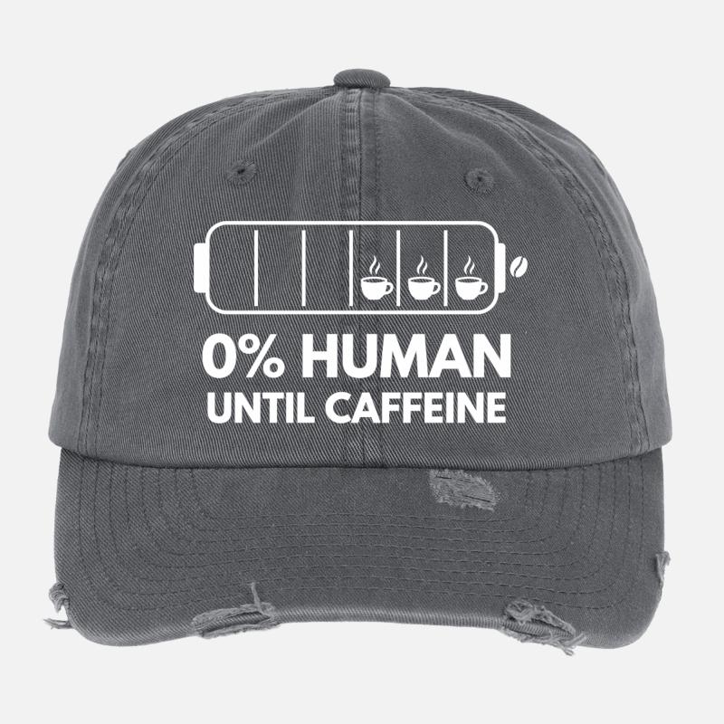 Koffeinmesser Kaffee-Tee-Fans Flexfit Vintage Destroyed Cap