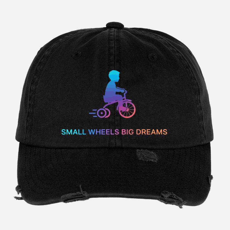 Small Wheels Big Dreams Flexfit Vintage Destroyed Cap