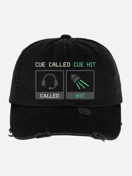 Theatre Technology Crew Stage Technician Sound - Flexfit Vintage Destroyed Cap - black - Front