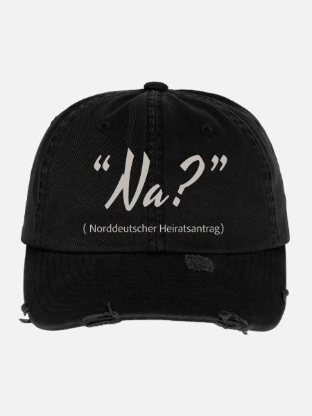 North German marriage proposal Well? - Flexfit Vintage Destroyed Cap - black - Front