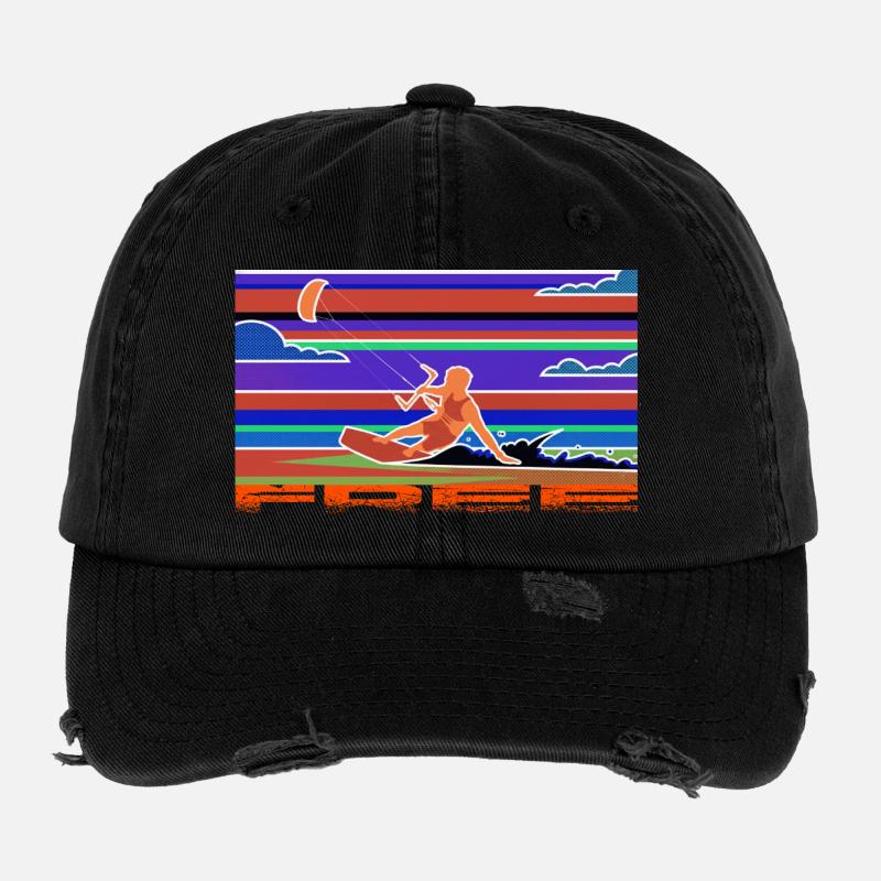Le kitesurf Casquette vintage effet usé Flexfit